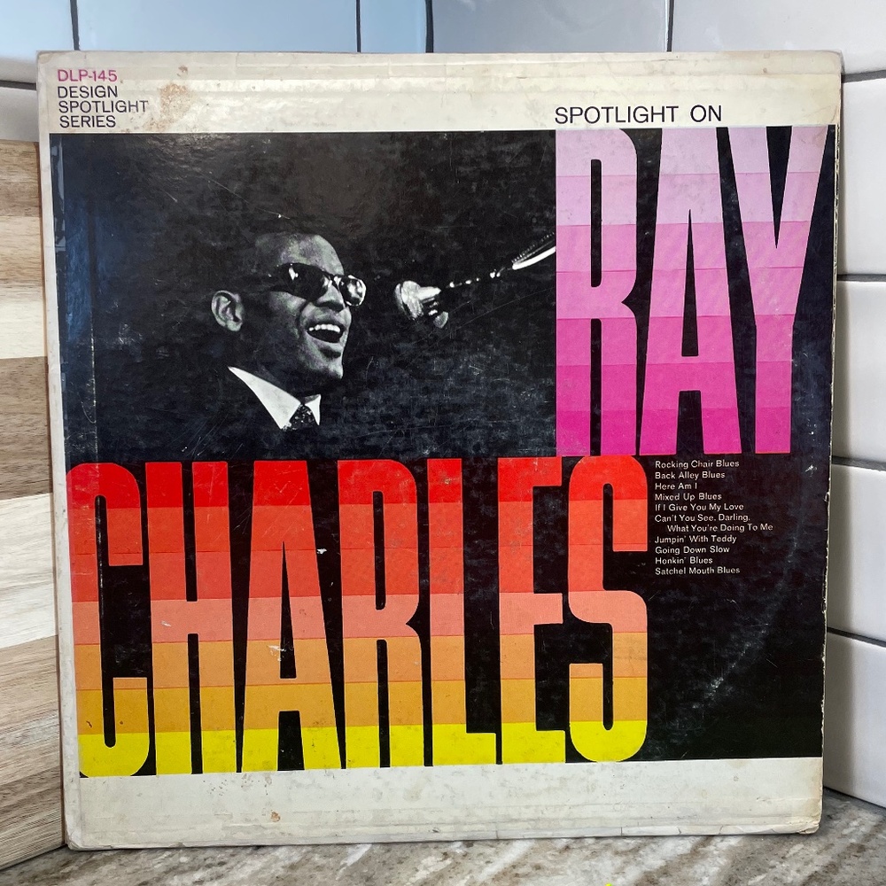 Ray Charles Spotlight on Ray Charles LP Jacket Art Work ONLY No Vinyl Vintage